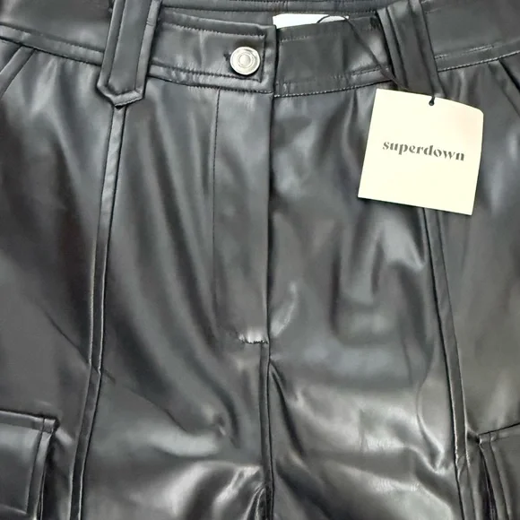 Superdown Halley Faux Leather Pant New With Tags Size S - Picture 10 of 11
